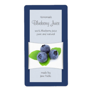 Étiquette Jus de bleuets ou confiture élégant