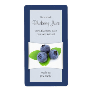 Étiquette Jus de bleuets ou confiture élégant