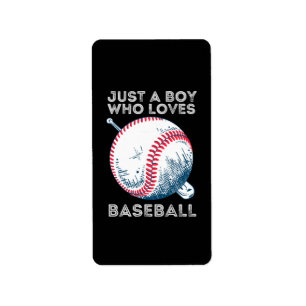 Étiquette Juste un garçon qui aime le baseball