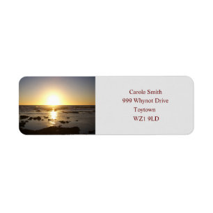 Étiquette Kalbarri Beach Sunset Retourner l'adresse Étiquett