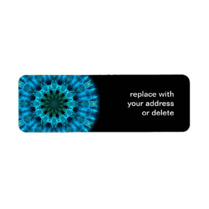 Étiquette Kaléidoscope bleu d'énergie