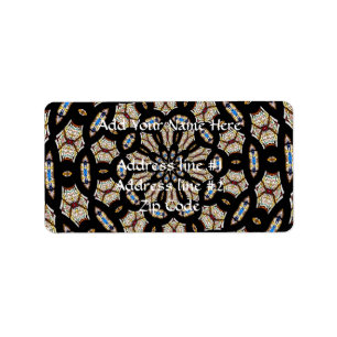 Étiquette Kaleidoscope en verre tendu 2