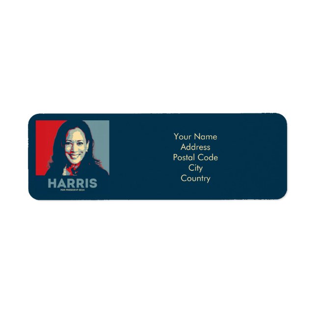 Étiquette Kamala Harris Pour Président 2024 (Devant)