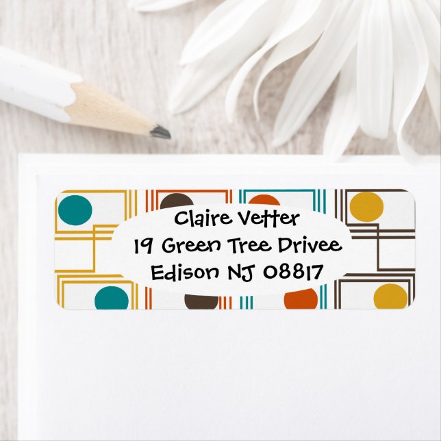 Étiquette Kandinsky Rectangles avec Ovals (En situation)