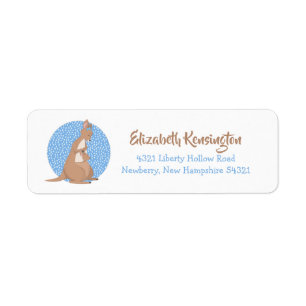 Étiquette Kangaroo Baby Boy Douche Motif bleu