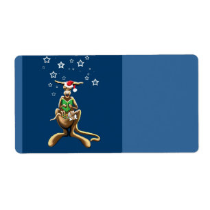 Étiquette Kangaroo de Noël