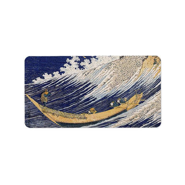 Étiquette Katsushika Hokusai. vagues (Devant)