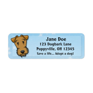 Étiquette Kawaii Airedale Terrier