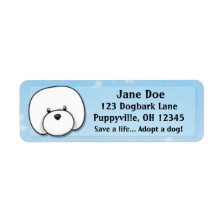 Étiquette Kawaii Bichon Frise