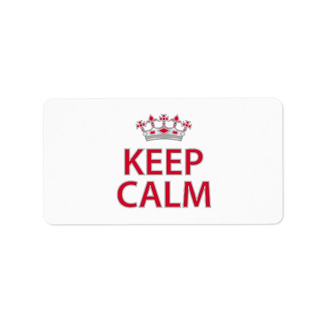 Étiquette Keep calm (Devant)