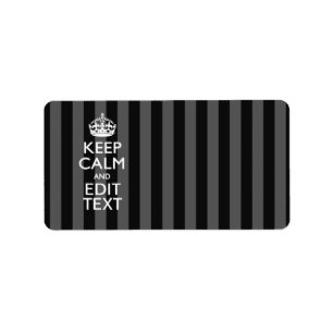 Étiquette KEEP CALM personnalisé et votre texte sur les band