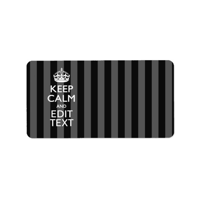 Étiquette KEEP CALM personnalisé et votre texte sur les band (Devant)