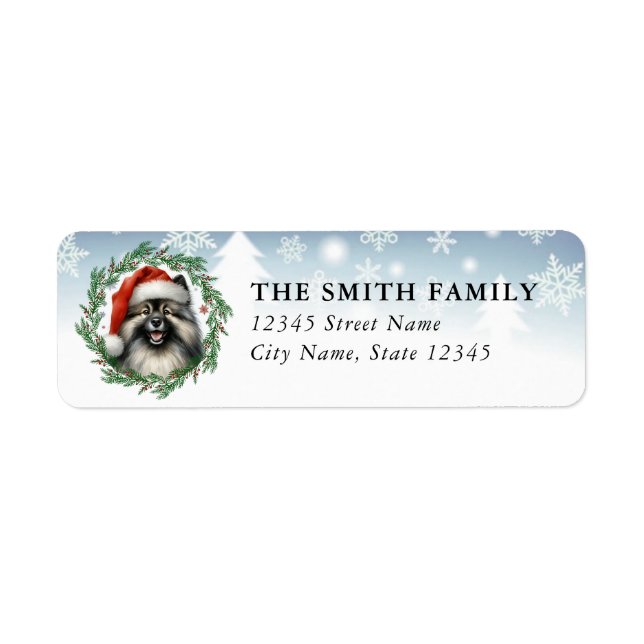 Étiquette Keeshond Dog Return Address Label (Devant)