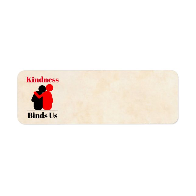 Étiquette Kindness nous lie Adresse de retour Label (Devant)