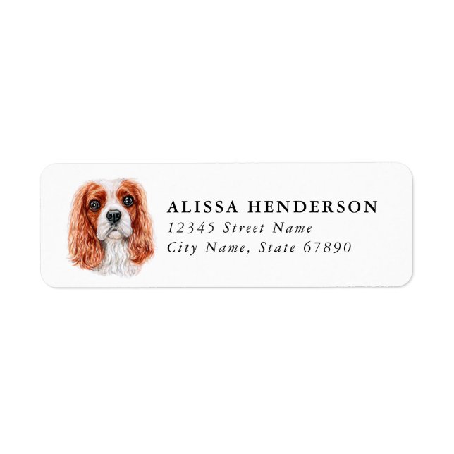 Étiquette King Charles Cavalier Return Address Labels (Devant)