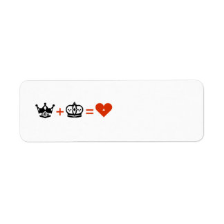 Étiquette king plus queen égale amour