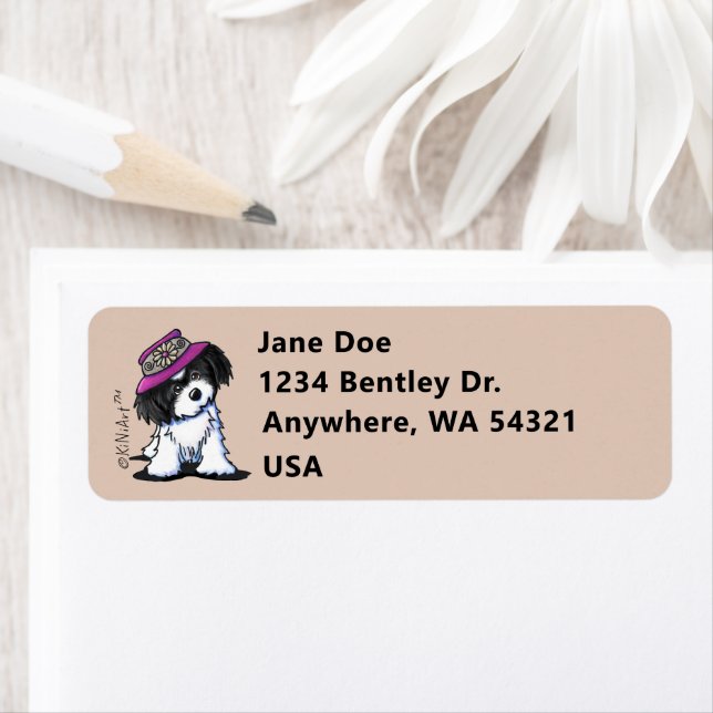 Étiquette KiniArt Havanais en Casquette (En situation)