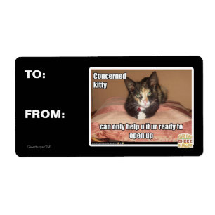 Étiquette Kitty intéressé
