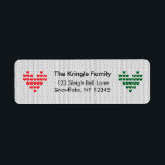 Étiquette Knit Hearts Christmas Sweater Adresse de retour<br><div class="desc">Ces coeurs tricotés modernes et amusants retournent des étiquettes d'adresse sont parfaits pour tous vos besoins de poste. Il est doté d'une texture douillette et de coeurs tricotés mignons. Vous pouvez personnaliser cette conception en cliquant sur "Personnaliser ce modèle" ou si vous souhaitez modifier la police, les couleurs arrière -...</div>
