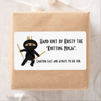 Étiquette Knit Ninja avec aiguilles circulaires
