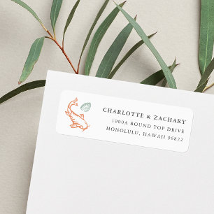 Étiquette Koi Pond Return Address