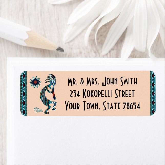 Étiquette Kokopelli Sud-Ouest (En situation)