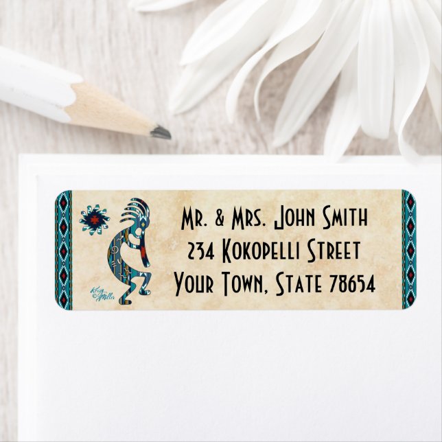 Étiquette Kokopelli Sud-Ouest (En situation)