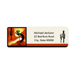 Étiquette Kokopelli Sunset Adresse de retour