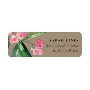 ÉTIQUETTE KRAFT BOHO CHRIST ROSE THORE CACTI ADRESSE DE BLOG