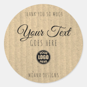 Étiquette Kraft personnalisé Vintage simple tendan