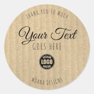 Étiquette Kraft personnalisé Vintage simple tendan