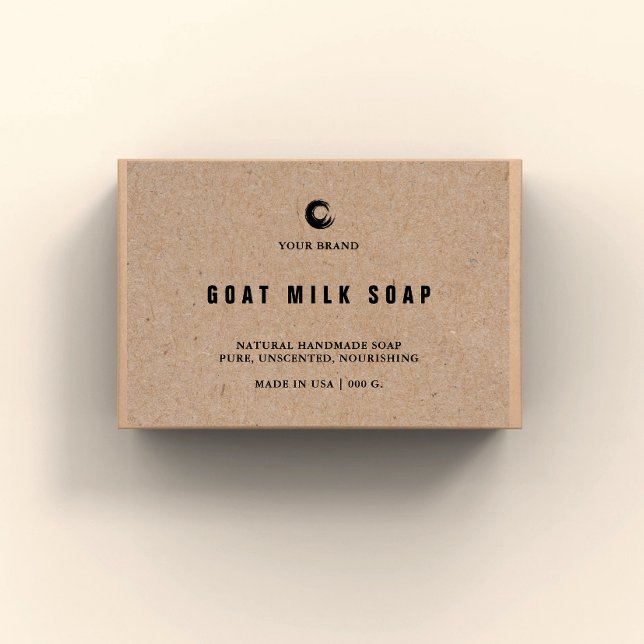 Étiquette Kraft Soap artisanal (Créateur téléchargé)