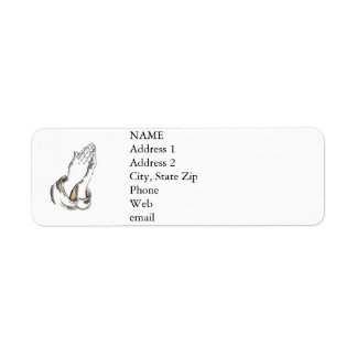 Étiquette KRW Praying Hands Custom Return Address Labels