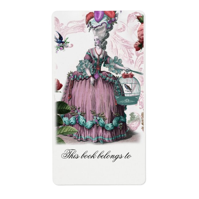 Étiquette la cage aux oiseaux (Devant)