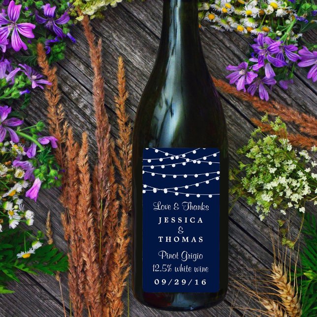 Étiquette La Collection Mariage Bleu Marine Lights (Créateur téléchargé)