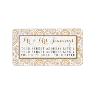 Étiquette La collection Mariage moderne de Paisley - Brown
