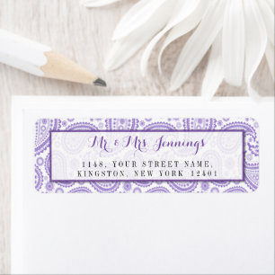 Étiquette La collection Mariage moderne Paisley - Purple