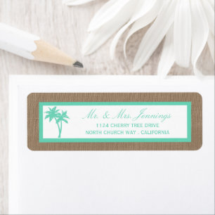 Étiquette La collection Tropical Palm Tree Beach Wedding