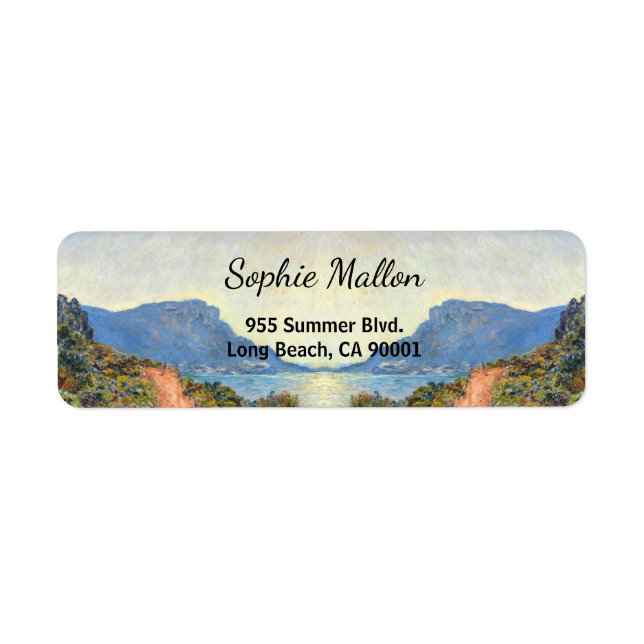 Étiquette La Corniche près de Monaco par Claude Monet (Devant)