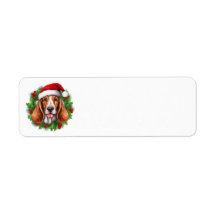 La couronne de Noël de Basset Hound