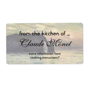 Étiquette La falaise, Etretat, coucher de soleil de Claude M