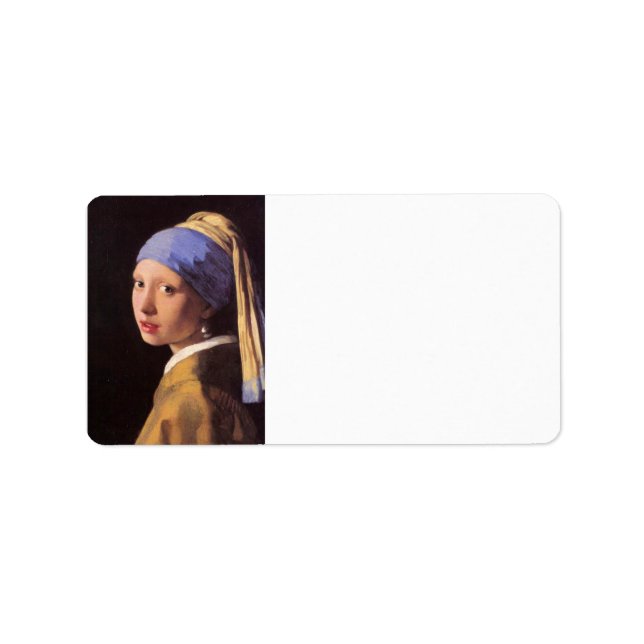 Étiquette La fille avec la perle d'oreille par Vermeer (Devant)