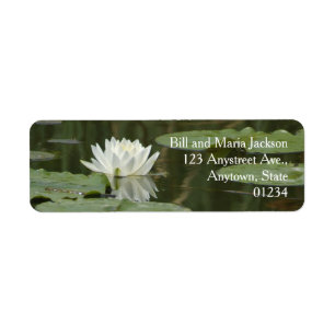 Étiquette La fleur blanche de nénuphar capitonne la