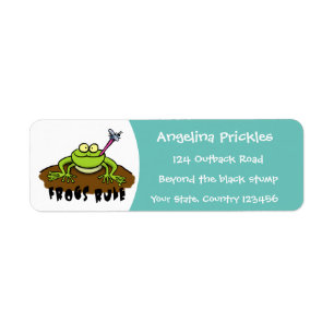 Étiquette La grenouille règle drôle dessin de grenouille ver
