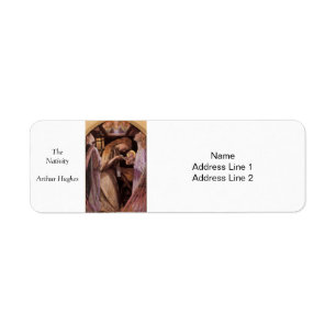 Étiquette La Nativité par Arthur Hughes