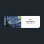 Étiquette La nuit étoilée par Vincent Van Gogh<br><div class="desc">La Nuit étoilée de Vincent Van Gogh,  une célébration des Maîtres d'Art</div>