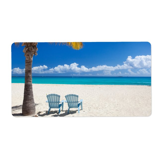 Étiquette La plage des Caraïbes (Devant)