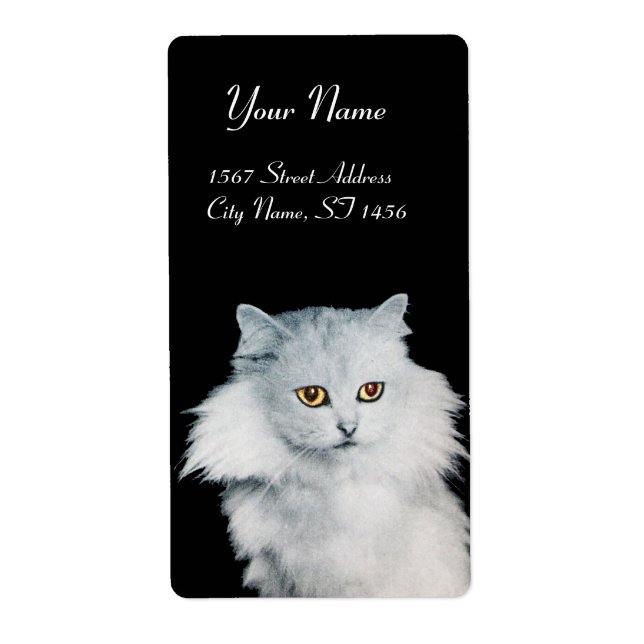 ÉTIQUETTE LA REINE DES CHATS BLANCS (Devant)