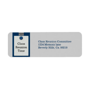 Étiquette La Réunion bleue de classe de papier à lettres