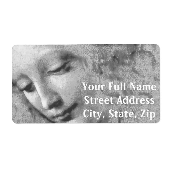 Étiquette La Scapigliata par Leonardo da Vinci (Devant)